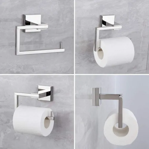 Miniatura 3 de Soporte de papel higiénico para baño, SUS304, dispensador de rollos de papel higiénico de acero inoxidable para cocina, para baño, montado