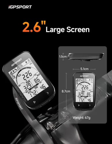 Miniatura 2 de iGPSPORT BSC100S Computadora GPS para Bicicleta Inalámbrica, Pantalla LCD de 2.6'' 40H Recargable Impermeable Computadora de Ciclismo Bluetooth ANT+