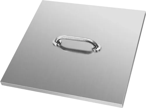Miniatura 11 de Cubierta para quemador de fogata de 21 x 21 pulgadas, acero inoxidable 430 de 1.5mm de espesor, tapa cuadrada para fogata, se ajusta a chimeneas