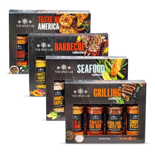 Miniatura 12 de Juego de 4 tarros cocteleros para asar a la parrilla, condimentos premium para parrilla, juego de accesorios para barbacoa, imprescindible para cada