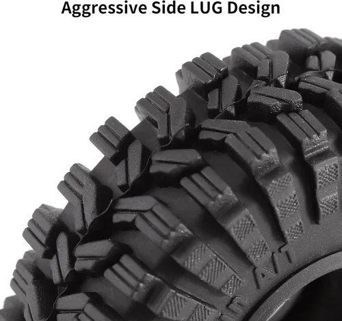 Miniatura 5 de Juego de ruedas Beadlock de 1.0 - 3.78 mm de desplazamiento para coche de oruga RC 1/18 1/24 Axial AX24 SCX24 FMS FCX24 TRX4M, Negro (W1004-T1014)