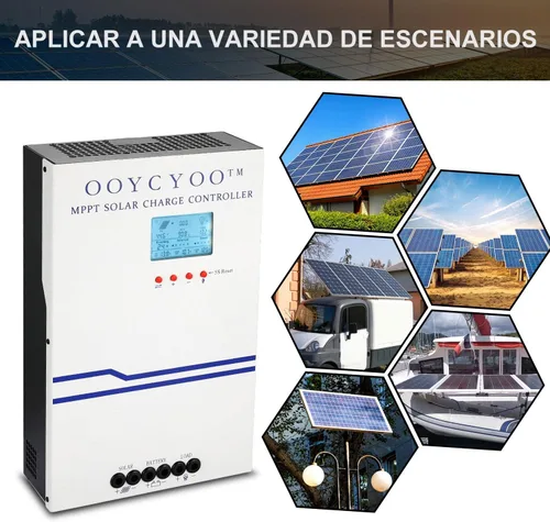 Miniatura 6 de Controlador de carga solar MPPT de 100 amperios 48 V, 36 V, 24 V, 12 V, auto, panel solar de entrada máxima de 150 V, panel solar de 100 A, potencia