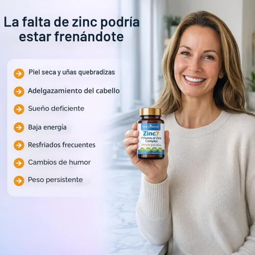 Miniatura 4 de Zinc7 Apoyo inmunológico diario (50mg): Complejo de zinc de triple acción para sueño profundo, claridad mental e inmunidad fuerte Energía natural