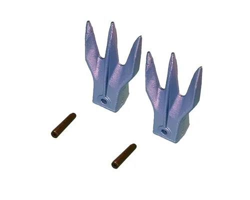 Miniatura 4 de Mini excavadora cubo Trident Rock Tooth, 238-3207 TR3 w/Pin, compatible con CAT VRS-50 (1)