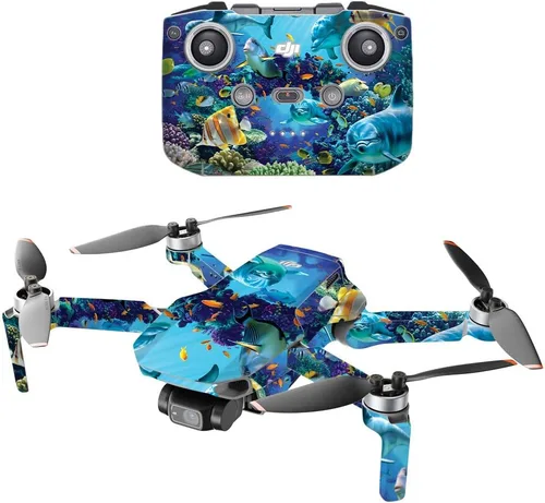Miniatura 10 de MightySkins Compatible con DJI Mini 2 Dron portátil – Jirafa Funda protectora de vinilo duradera y única Fácil de aplicar, quitar y cambiar