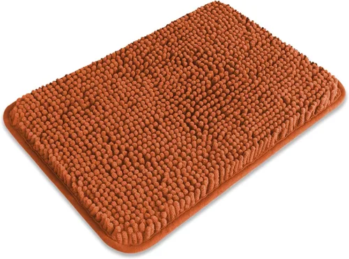 Miniatura 672 de Alfombra de baño pequeña de 12 x 18 pulgadas, lavable y absorbente, antideslizante, alfombra de baño de felpilla gruesa y suave para baño, ducha
