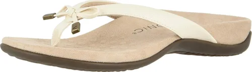 Vionic Bella - Sandalias ortopédicas de descanso para mujer, sandalias de pata de gallo con soporte de arco y comodidad en tres zonas, de ancho