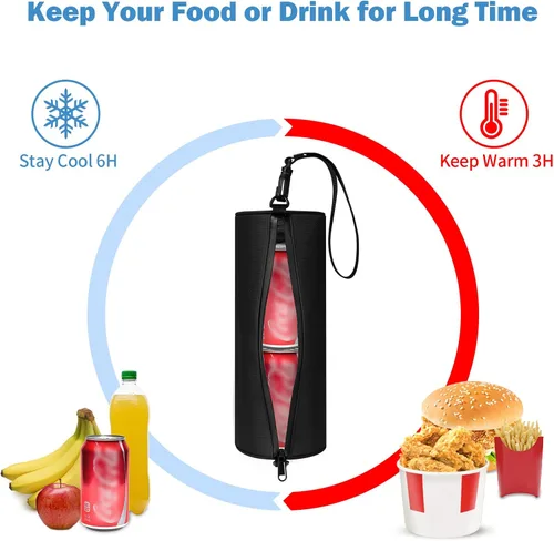 Miniatura 4 de KENOBE Paquete de 2 bolsas de golf aisladas con correas para el hombro, estuche portátil para campamento, impermeable, suave, compacta, para cerveza
