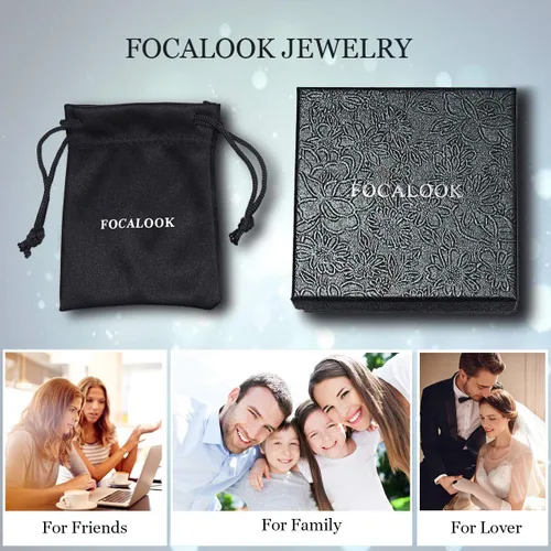 Miniatura 7 de FOCALOOK Collares de letra inicial de oro para hombres, adolescentes y niños, chapado en oro de 18 quilates, cadena de letra inicial A-Z, 16 pulgadas