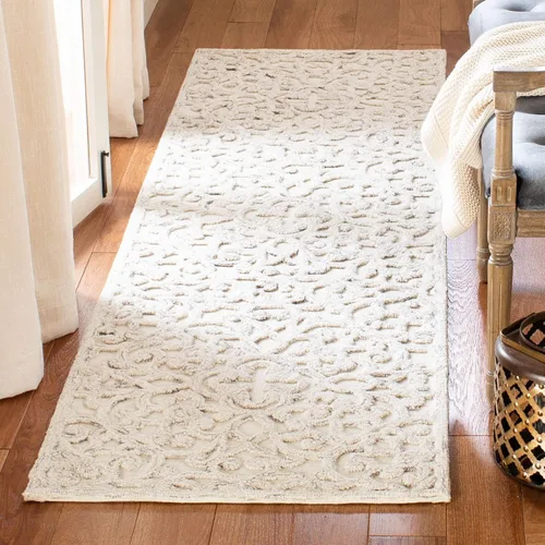 Miniatura 17 de SAFAVIEH Trace Collection - Alfombra decorativa de 2 x 3 pies, marrón y marfil, lana hecha a mano, ideal para zonas de alto tráfico en entrada, sala