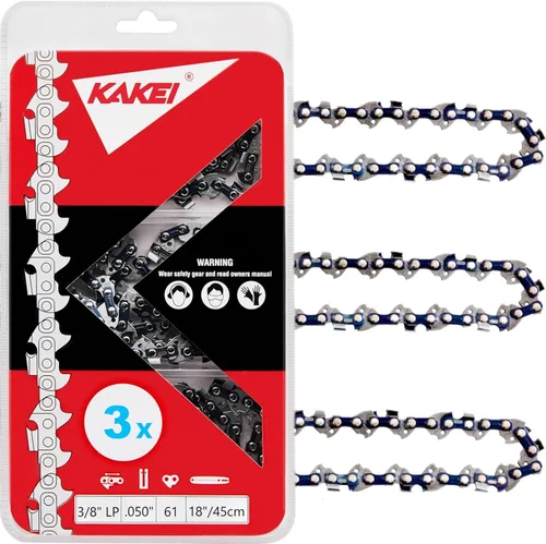 Miniatura 30 de KAKEI Cadena de motosierra de 6 pulgadas 1/4" de paso calibre 043 37 eslabones de transmisión para serrucho (3 cadenas) - Semicincel