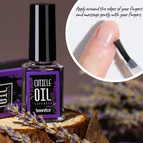 Miniatura 3 de Teenitor Removedor de suavizante de cutículas, aceite de cutícula, juego de herramientas para el cuidado de uñas con recortador de cutículas