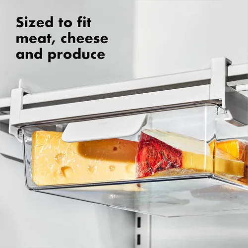 Miniatura 3 de Cajón de almacenamiento debajo del estante del refrigerador OXO Good Grips de 14 pulgadas - para carnes delicadas, queso, productos y más