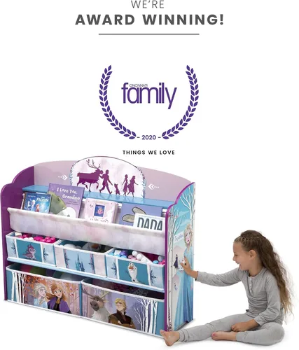 Miniatura 5 de Delta Children Organizador de libros y juguetes de lujo, Disney Frozen II