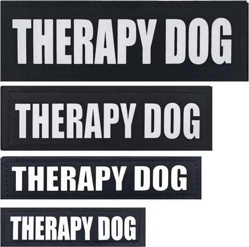 Miniatura 15 de Paquete de 2 parches para perros de servicio, parche de chaleco negro para perro en entrenamiento, parches de arnés para perros extraíbles