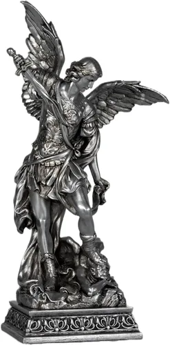 Miniatura 10 de BC - Estatua de San Miguel católico, figura de arcángel de 12 pulgadas de alto, protector de los fieles, decoración católica del hogar, escultura