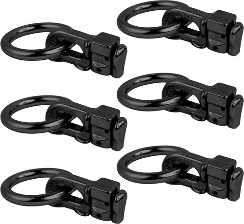 Miniatura 7 de Accesorios de amarre de perno doble con riel en L y anillo en O, uso con rieles en L en camiones, furgonetas, remolques para crear puntos de anclaje