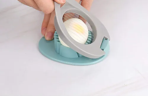 Miniatura 5 de Cortador de huevos duros con alambre de acero inoxidable apto para lavavajillas (verde)