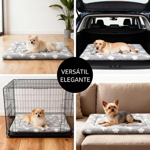 Miniatura 7 de Alfombrilla para Cama de Perro – Almohadilla de Perrera Suave y Cómoda para Jaula – Cama y Almohadilla Duradera para Perros y Gatos – Ideal para Gris