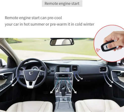 Miniatura 7 de EASYGUARD EC002-LB-NS Sistema de alarma de coche con código variable, entrada sin llave pasiva, botón de arranque/parada táctil, alarma