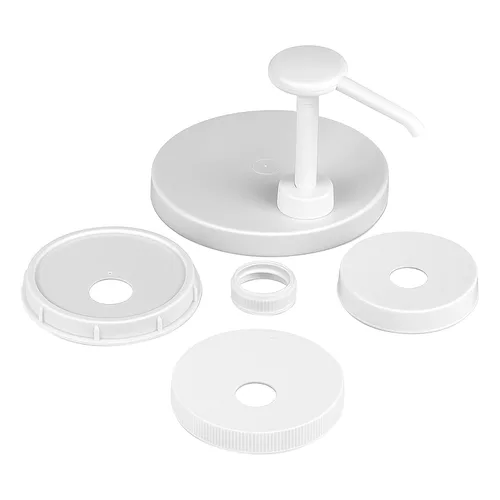 Miniatura 2 de Carlisle FoodService Products Kit universal de bomba de condimentos/dispensador con 5 tapas, color blanco