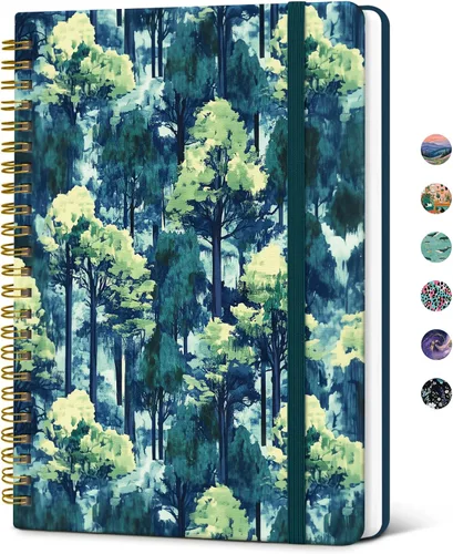 Miniatura 29 de Taja Cuaderno de Diario en Espiral con Líneas para Mujeres, A5 Lindo Cuaderno de Tapa Dura con Rayas Universitarias para Trabajo y Toma de Notas