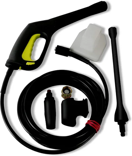 Miniatura 4 de Serenelife Lavadora a presión eléctrica, potentes ruedas giratorias de 14.5 amperios y 1800 PSI, lavado de energía para automóvil, rociador
