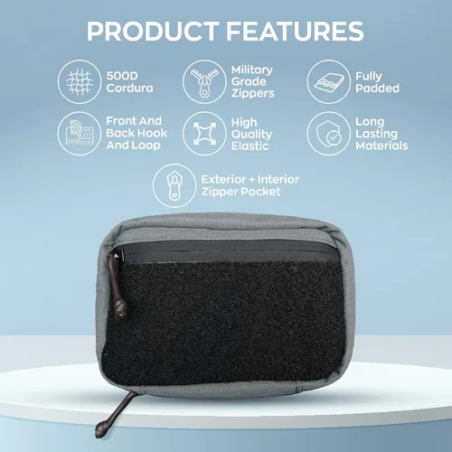 Miniatura 4 de DAILYCARRYCO EDC - Bolsa organizadora de herramientas de transporte diario con múltiples bolsas, equipo esencial EDC Gris