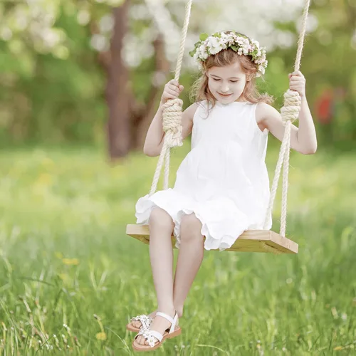Miniatura 2 de PANDANINJIA Mona - Sandalias planas para niñas pequeñas y pequeñas para niños, bonitas sandalias de vestir con punta abierta, zapatos de verano