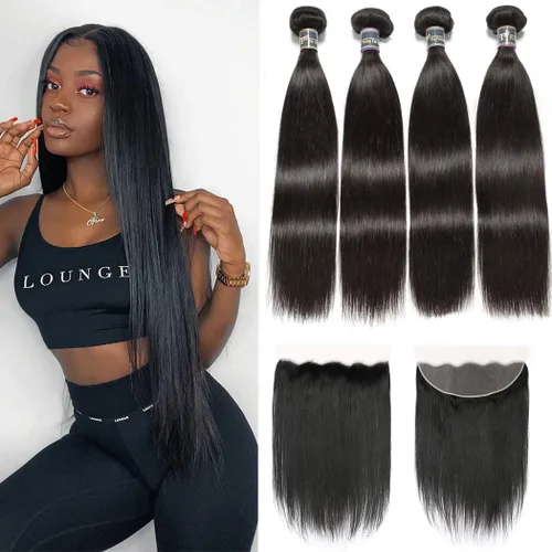 Miniatura 10 de Extensiones de cabello, liso, malasio, calidad 9A