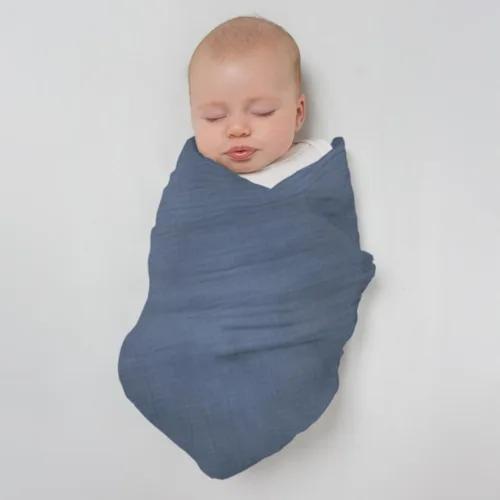 Miniatura 6 de SwaddleDesigns Juego de 4 mantas de muselina de algodón para bebé, niño y niña, mantas neutras para recién nacido, registro de bebé y regalo, 46 x