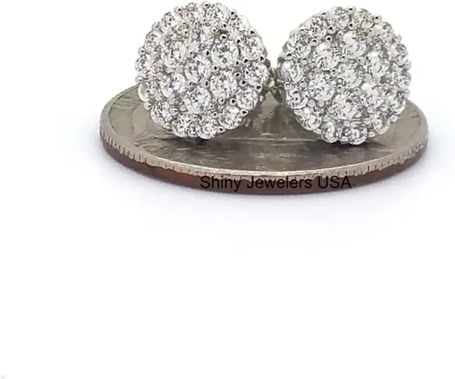Miniatura 7 de Pendientes para hombre de plata helada, oro rosa, negro u dorado dorado