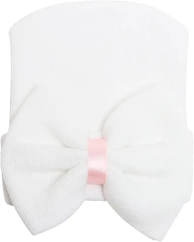 Miniatura 2 de Zando Gorro de hospital para recién nacidos con lazo grande gorro de invierno para bebés sombreros de recién nacidos para niñas y niños