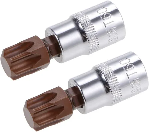 Miniatura 8 de uxcell 2 unidades de 3/8 pulgadas x T20 Torx broca zócalo, brocas de acero S2 CR-V, 1.496 in de longitud, uso con llave de trinquete, barra