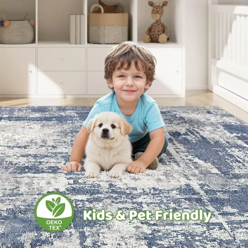 Miniatura 16 de Alfombra de pasillo lavable para cocina: 3 x 10 pies, antideslizante, abstracto, suave, moderno, resistente a las manchas, para interiores, piso