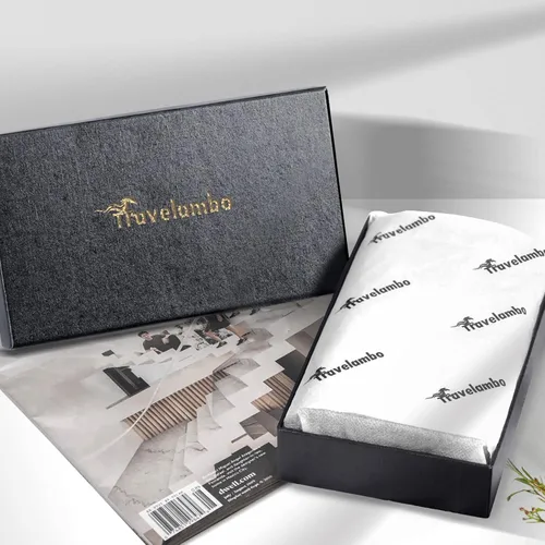 Miniatura 8 de Travelambo - Cartera de piel auténtica encerada con bloqueo de identificación de radiofrecuencia (RFID) para mujer, con gran capacidad, bolso