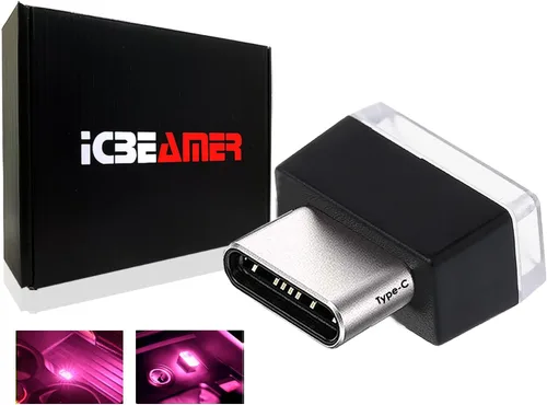 Miniatura 12 de ICBEAMER Smart USB 1-Paquete (Azul) Luz de Noche LED Automática Plug-in Miniatura para Coche, Van, Pickup, Camión, Interior, Maletero, Iluminación