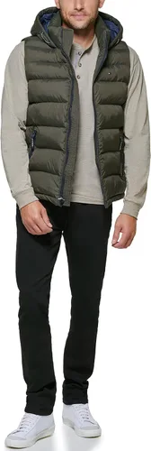 Miniatura 3 de Tommy Hilfiger Chaleco acolchado con capucha para hombre