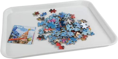 Miniatura 5 de Bandejas de comida rápida, bandeja de plástico para servir, color blanco, juego de 6