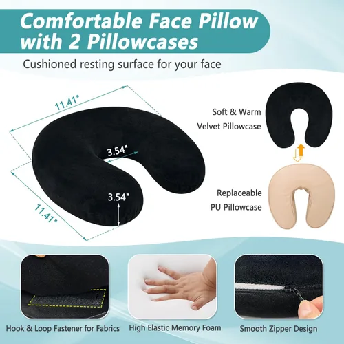 Miniatura 2 de Kit de masaje para la parte superior del colchón, almohada facial para reposacabezas de masaje para colchón de cama, soporte para cabezal de masaje