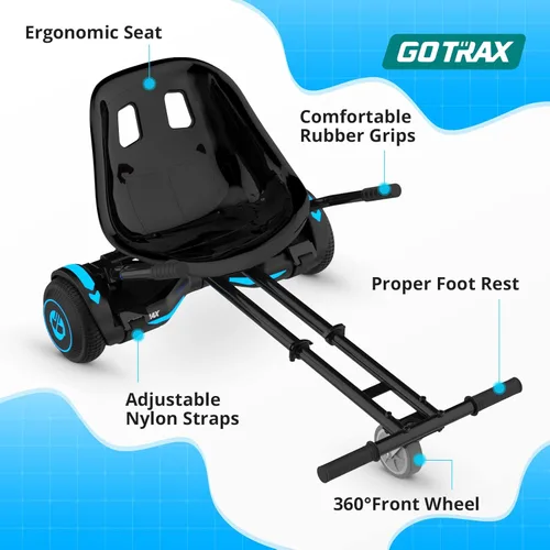Miniatura 6 de Gotrax Hoverboard - Accesorio de asiento de kart para patineta de equilibrio automático de 6.5", 8", 8.5", 10", longitud del marco ajustable