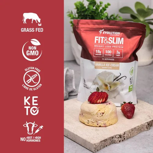 Miniatura 5 de Evolution Advance Nutrition Fit & Slim Blend, 2 libras + bandas de resistencia para ejercicio en el hogar, proteína de suero en polvo alimentada