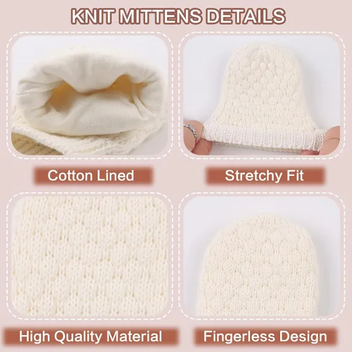 Miniatura 67 de Guantes de punto para bebés, niños y niñas, guantes de invierno para recién nacidos, guantes de 0 a 3 años