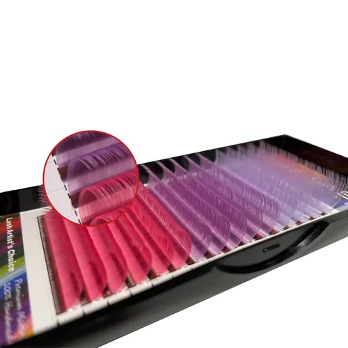 THE LASH SUPPLY Extensiones de pestañas de volumen de color para Halloween, rizo CC, 0.51-0.70 pulgadas de longitud, 0.07 de grosor, rizo natural y