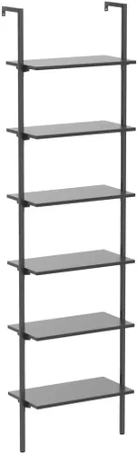 Miniatura 4 de ODK Estante de escalera de 6 niveles, estante para libros con marco de metal, estantería para sala de estar, oficina en casa, cocina y dormitorio