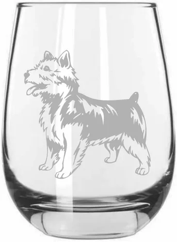 Miniatura 576 de Sakhalin Husky Dog - Copa de vino grabada personalizada de 15.25 onzas sin tallo