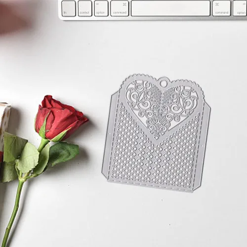 Miniatura 3 de ALIBBON Tarjeta de felicitación de corazón 3D para el día de San Valentín, troqueles para hacer tarjetas, troqueles de corte a cuadros de búfalo
