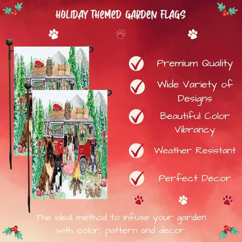 Miniatura 3 de Doggie of the Day American Akita Dogs Garden Flags - Christmas Time Camping - Double Sided - Yard Porch Lawn Spring Decorative Gift - Home Decor 12