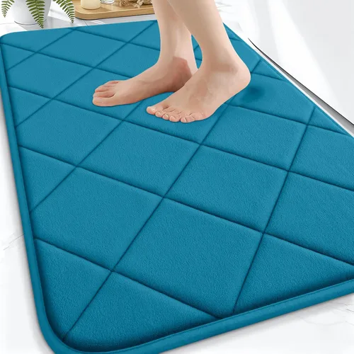 Miniatura 102 de OLANLY Tapete de baño de espuma viscoelástica de 24 x 16 pulgadas, ultra suave y absorbente, lavable a máquina, cómodo tapete de baño para suelo