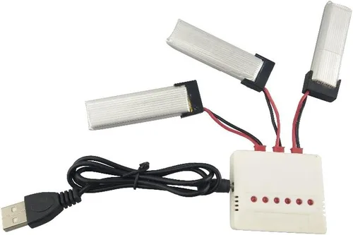Miniatura 2 de sea jump 6 unids 3.7 V 600 mAh 6 en 1 cargador de batería para UDI U815A U817A U818A para WLtoys V929 V939 V949 V959 V969 V979 V989 V999 V222